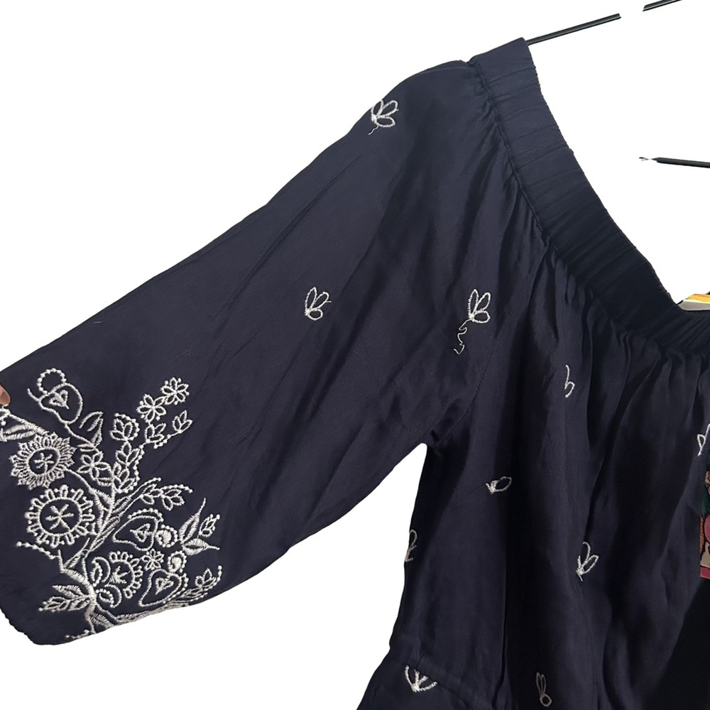 FARM Rio Navy Off-Shoulder Jumpsuit - Picture 5 of 14